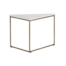 Load image into Gallery viewer, TRIBUTE END TABLE - BROWN MARBLE
