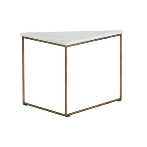 TRIBUTE END TABLE - BROWN MARBLE